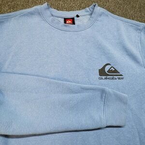 Quicksilver Surf Y2K Vintage Crewneck Mens Large Blue Lightweight Logo Skate